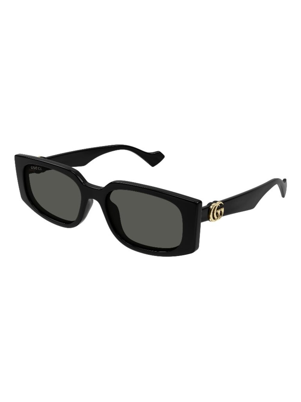 New Gucci Women's Sunglasses Black Square Grey Lens Injected Frame GG1534S 001